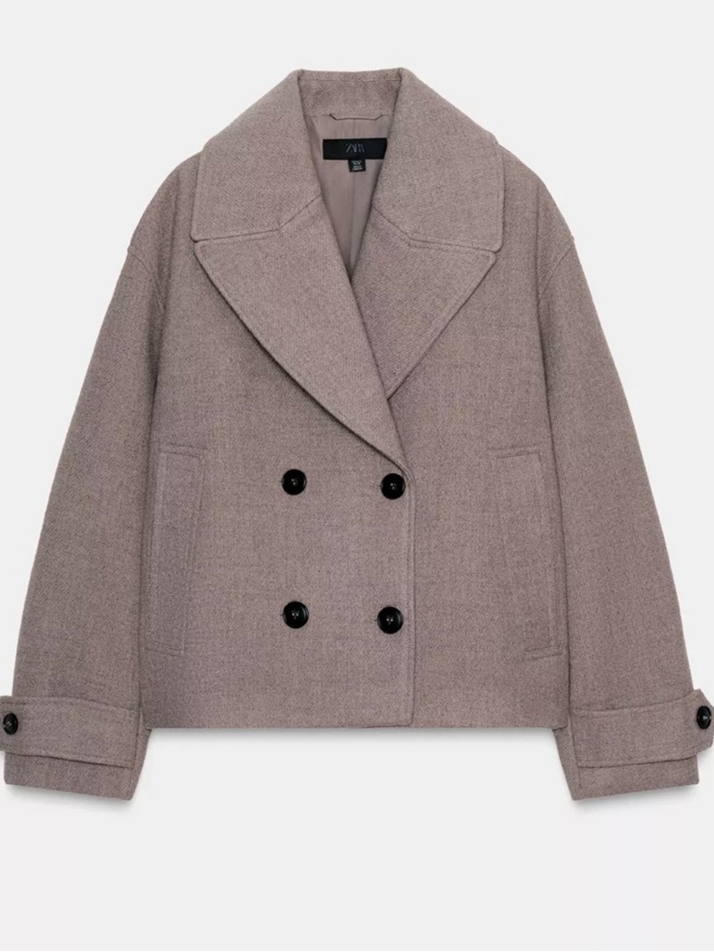 Zara Double-Breasted Short Coat